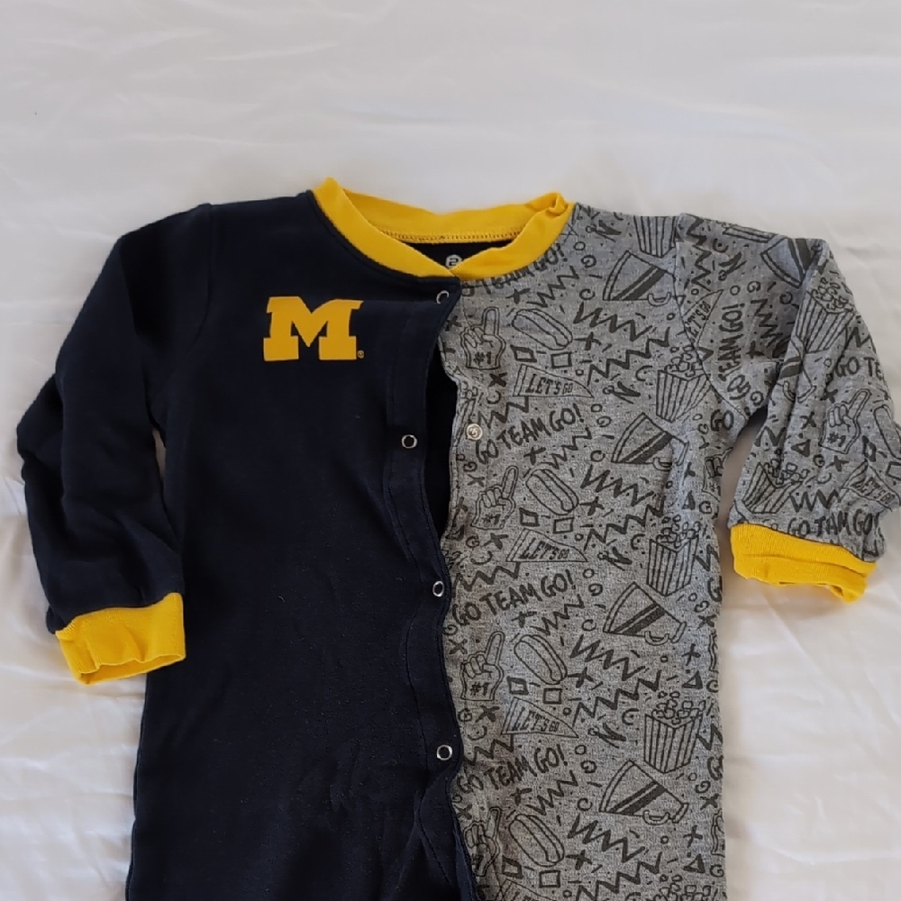 University Of Michigan Long Baby Romper